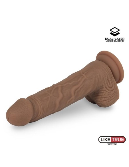 Dildo Realista Silicona Líquida Dual Layer 8.25 Bronceado