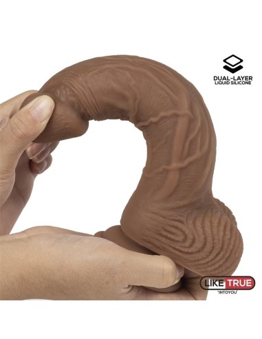 Dildo Realista Silicona Líquida Dual Layer 8.25 Bronceado