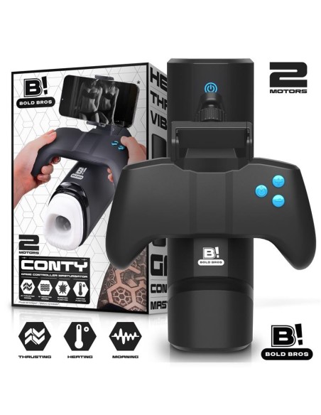 Conty Masturbador con Thrusting, Vibración y Calor Game Controller