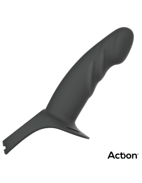 Arnés Strap-on con Dildo Hueco Silicona Premium Talla L Negro