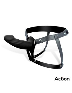 Arnés Strap-On con Dildo Hueco Silicona Premium Talla S Negro 2