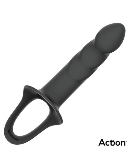 Arnés Strap-On con Dildo Hueco Silicona Premium Talla S Negro