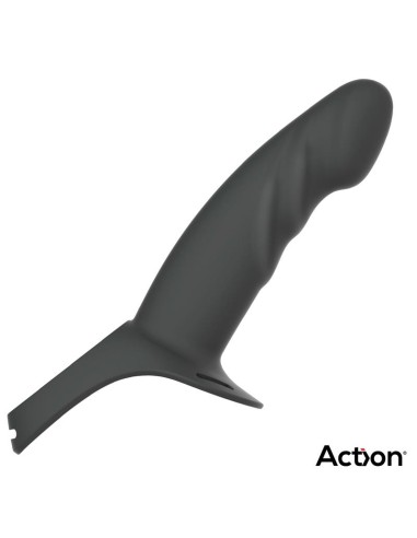 Arnés Strap-On con Dildo Hueco Silicona Premium Talla S Negro