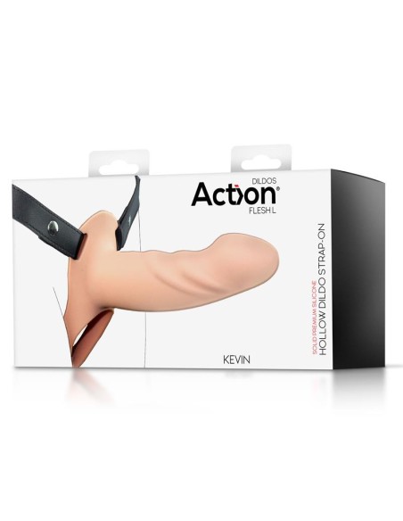 Arnés Strap-on con Dildo Hueco Silicona Premium Talla L