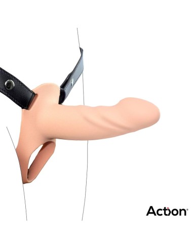 Arnés Strap-On con Dildo Hueco Silicona Premium Talla S