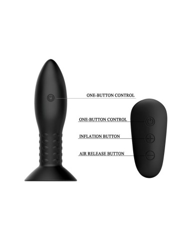 Plug Anal Inflable con Vibración y Rotación Control Remoto Mr. Play