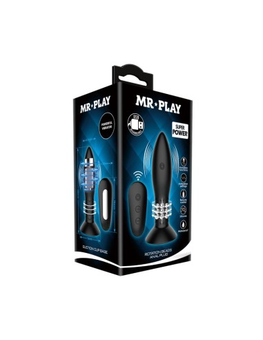 Plug Anal Inflable con Vibración y Rotación Control Remoto Mr. Play
