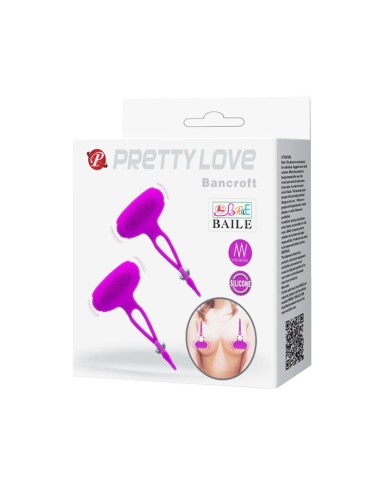 Pretty Love Pinzas para Pezones Bancroft Color Púrpura