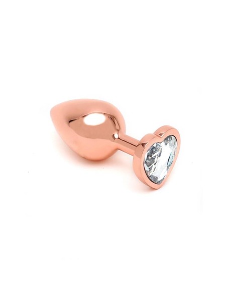 Plug Anal con Joya en Forma de Corazón Pisa Rose Gold