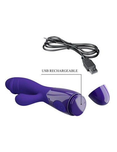 Snappy-Youth Vibrador de Conejito 2 Motores