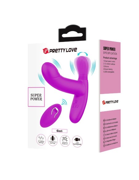 Geri Estimulador con Vibración y Licking con Control Remoto
