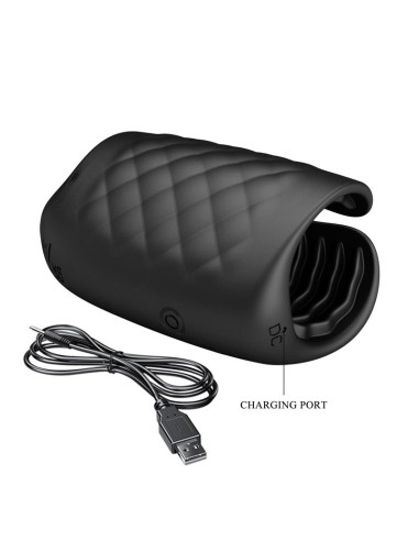 Black Glans Trainer Masturbador Manual con Vibración