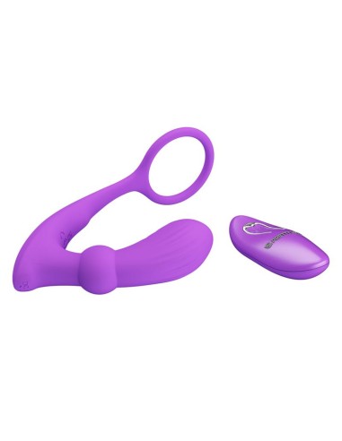 Warren Plug Anal y Anillo para el Pene con Vibración y Pulsación a Control Remoto
