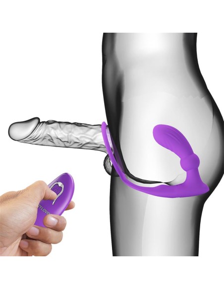 Warren Plug Anal y Anillo para el Pene con Vibración y Pulsación a Control Remoto
