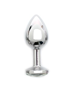 Plug Anal de Metal Sofia Joya Transparente 2