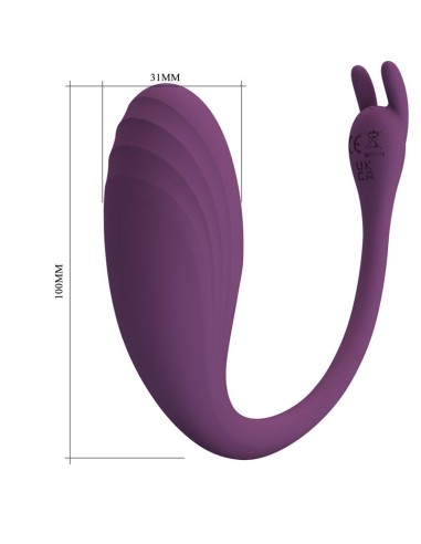 Catalina Huevo Vibrador con APP Púrpura