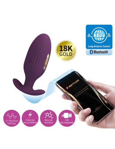 Jefferson Plug Anal con Vibración y Electroshock con APP