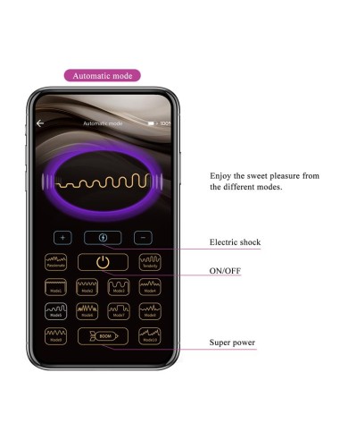 Jefferson Plug Anal con Vibración y Electroshock con APP