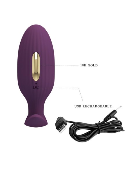 Jefferson Plug Anal con Vibración y Electroshock con APP