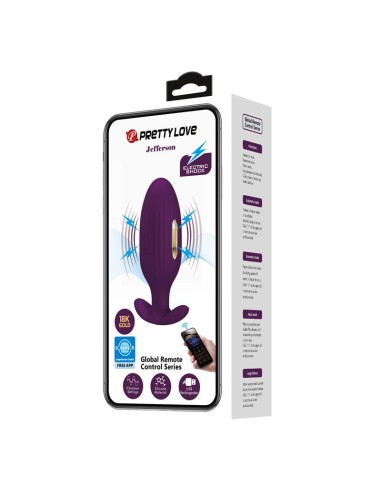 Jefferson Plug Anal con Vibración y Electroshock con APP