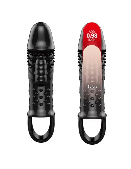 Funda para el Pene con vibracón Negro