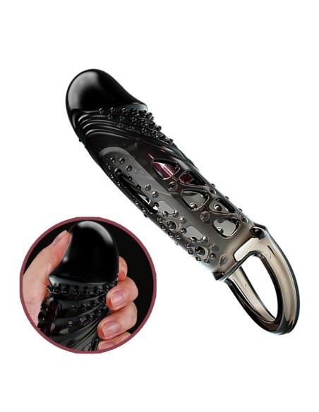 Funda para el Pene con vibracón Negro