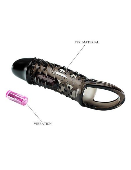 Funda para el Pene con vibracón Negro