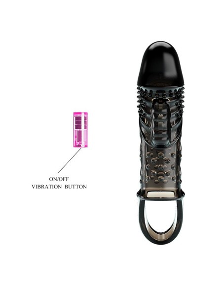 Funda para el Pene con vibracón Negro