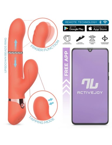 Mindy Vibrador con Anillo de Bolas Up and Down, Finger y Pulsación con APP