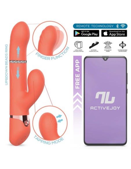 Mindy Vibrador con Anillo de Bolas Up and Down, Finger y Pulsación con APP