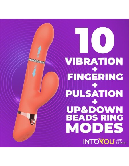 Mindy Vibrador con Anillo de Bolas Up and Down, Finger y Pulsación con APP