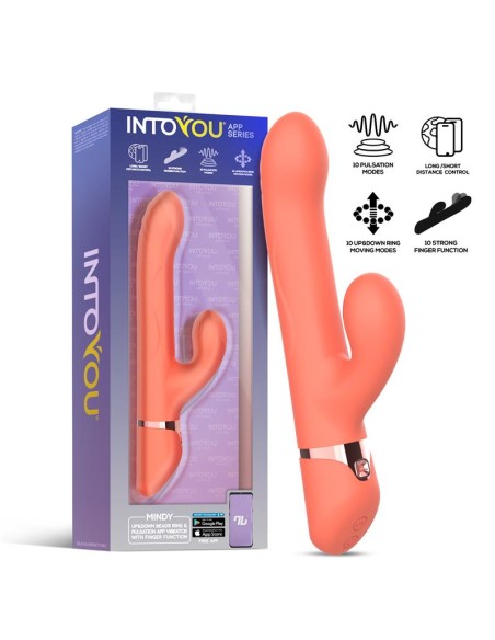 Mindy Vibrador con Anillo de Bolas Up and Down, Finger y Pulsación con APP