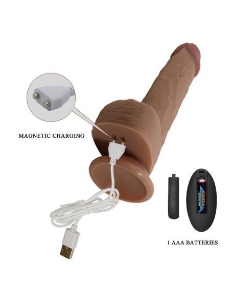 Tommy Dildo Realista con Vibración y Thrusting con Contorl Remoto