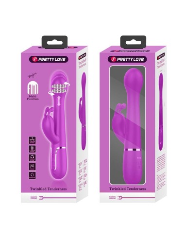 Vibrador con Thrusting y Bolas Rotatorias Dejon Rosa