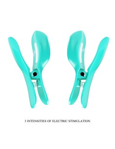 Surprise Box Huevo Vibrador y Pinzas para Pezones con Electro Estimulación Azul 2
