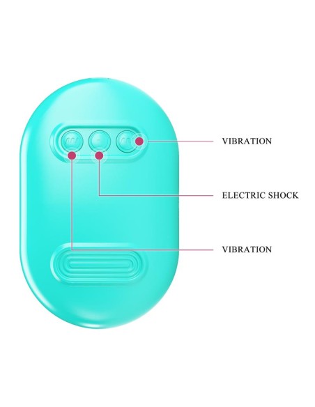 Surprise Box Huevo Vibrador y Pinzas para Pezones con Electro Estimulación Azul