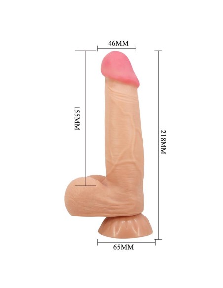 Vibrador Realista con Control Remoto, Doble Densidad y Piel Deslizante