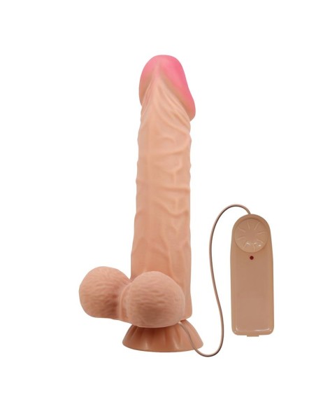 Vibrador Realista Control Remoto, Doble Densidad y Piel Deslizante 24 cm