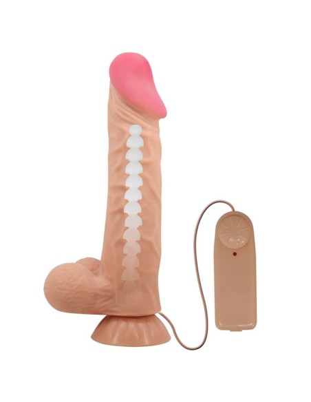 Vibrador Realista Control Remoto, Doble Densidad y Piel Deslizante 24 cm