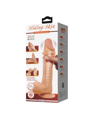 Vibrador Realista Control Remoto, Doble Densidad y Piel Deslizante 24 cm