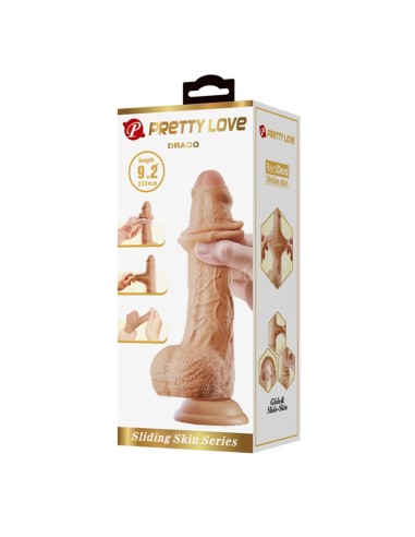Dildo Realista con Testículos y Piel Deslizante 23.3 cm