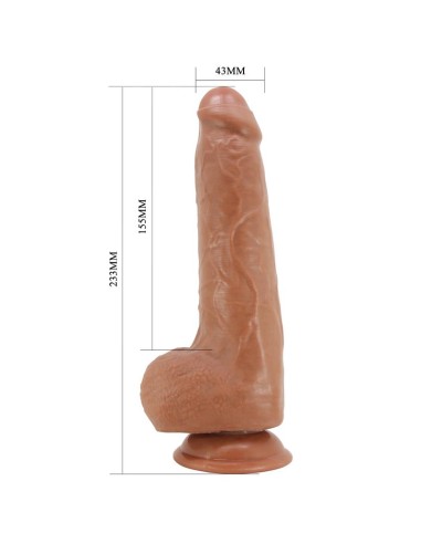 Dildo con Testículos y Piel Deslizante 23.3 cm