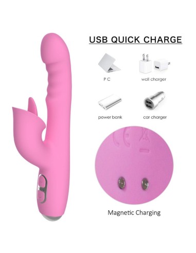 T-May Vibrador con Empuje y Movimiento Swing