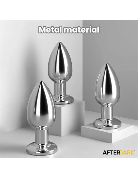 Dimpor Plug Anal Cromado con Vibración USB Magnético Talla S