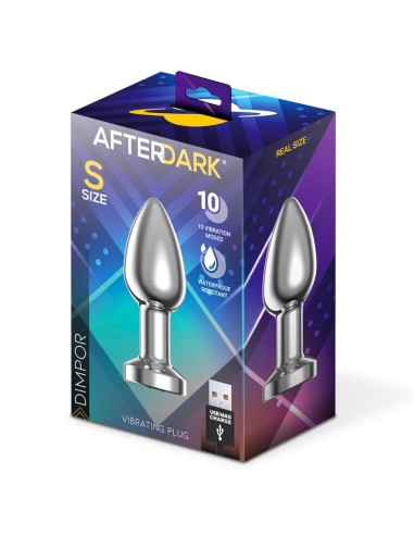 Dimpor Plug Anal Cromado con Vibración USB Magnético Talla S