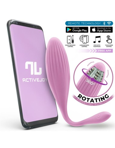Huevo Vibrador con Bolas Internas con Rotación y APP USB