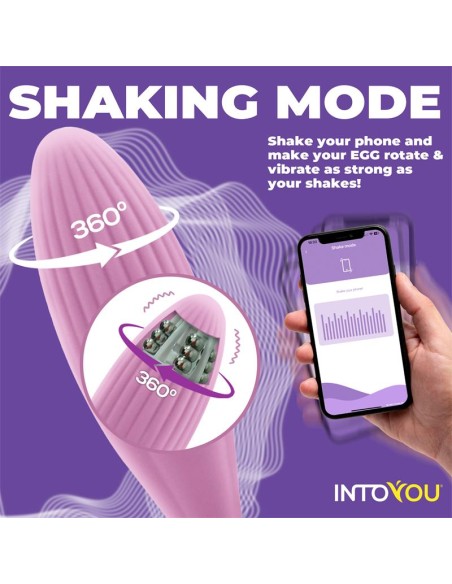 Huevo Vibrador con Bolas Internas con Rotación y APP USB