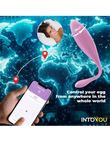 Huevo Vibrador con Bolas Internas con Rotación y APP USB