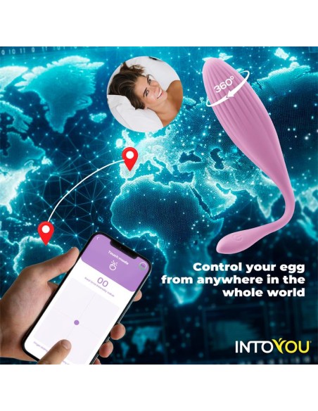 Huevo Vibrador con Bolas Internas con Rotación y APP USB