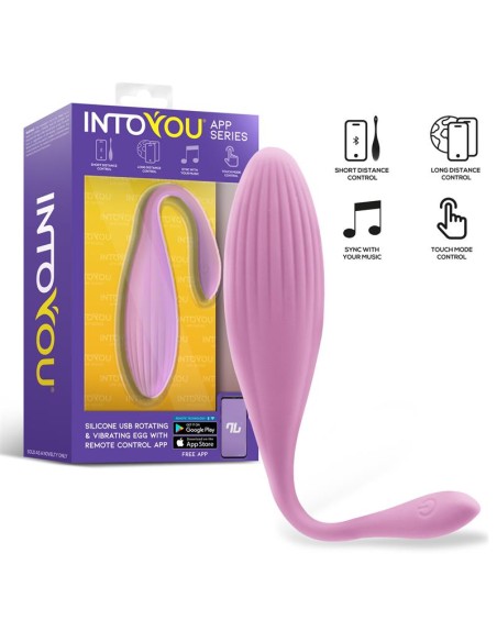 Huevo Vibrador con Bolas Internas con Rotación y APP USB